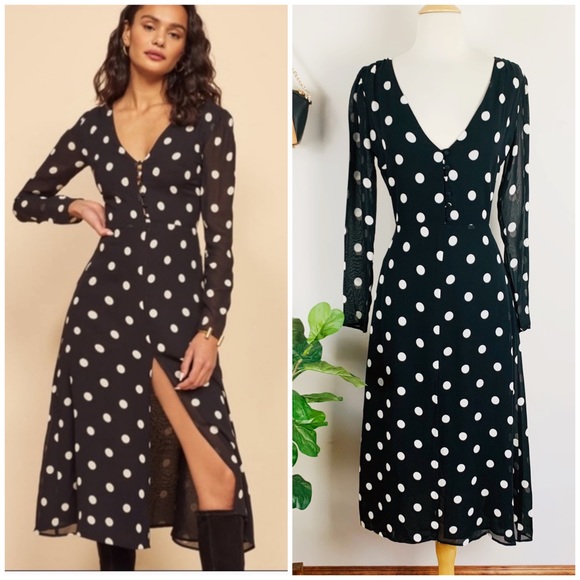 Reformation Dresses & Skirts - New Reformation polka dots midi dress